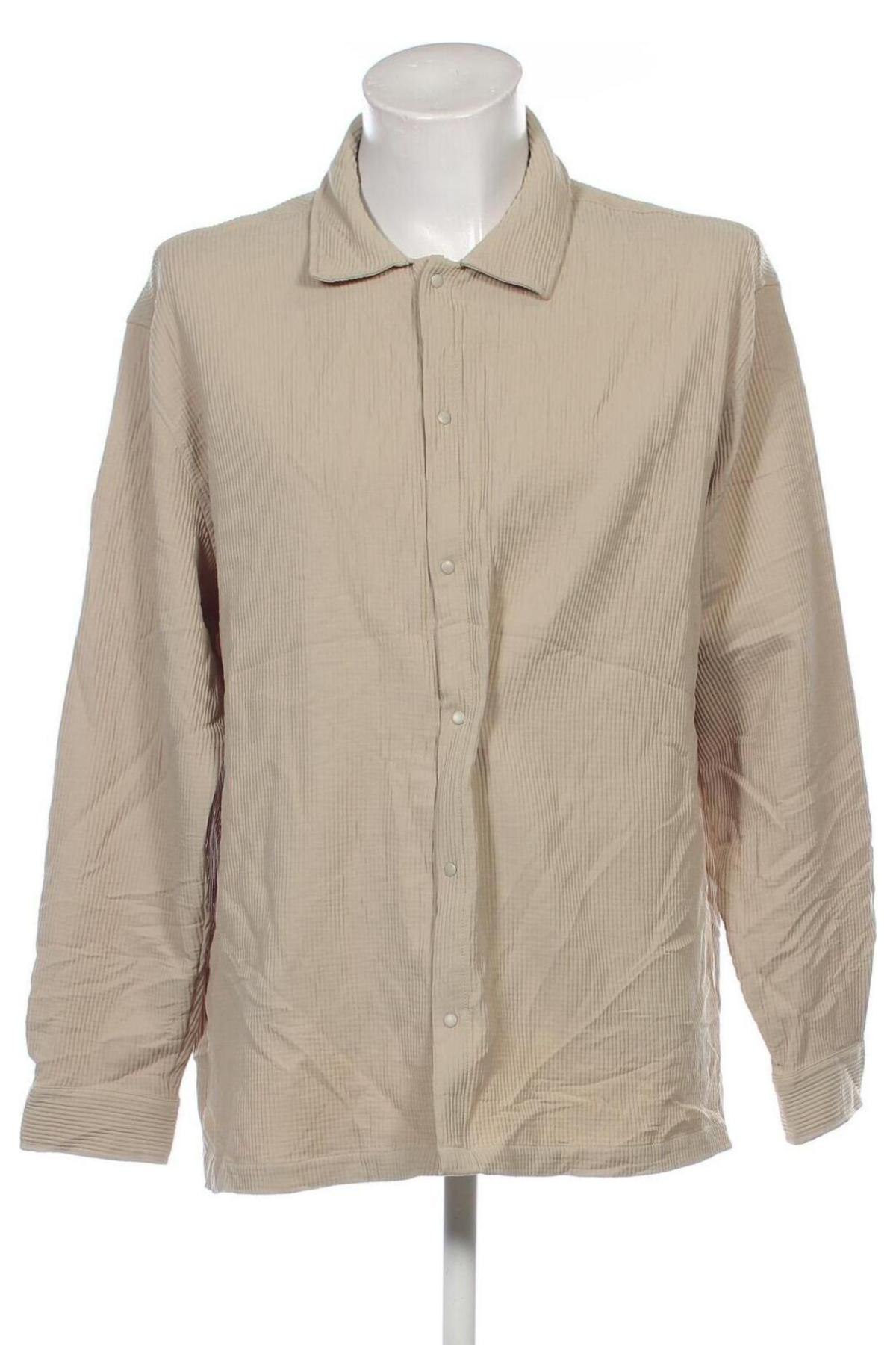 Herrenhemd Bershka, Größe XL, Farbe Beige, Preis € 10,49