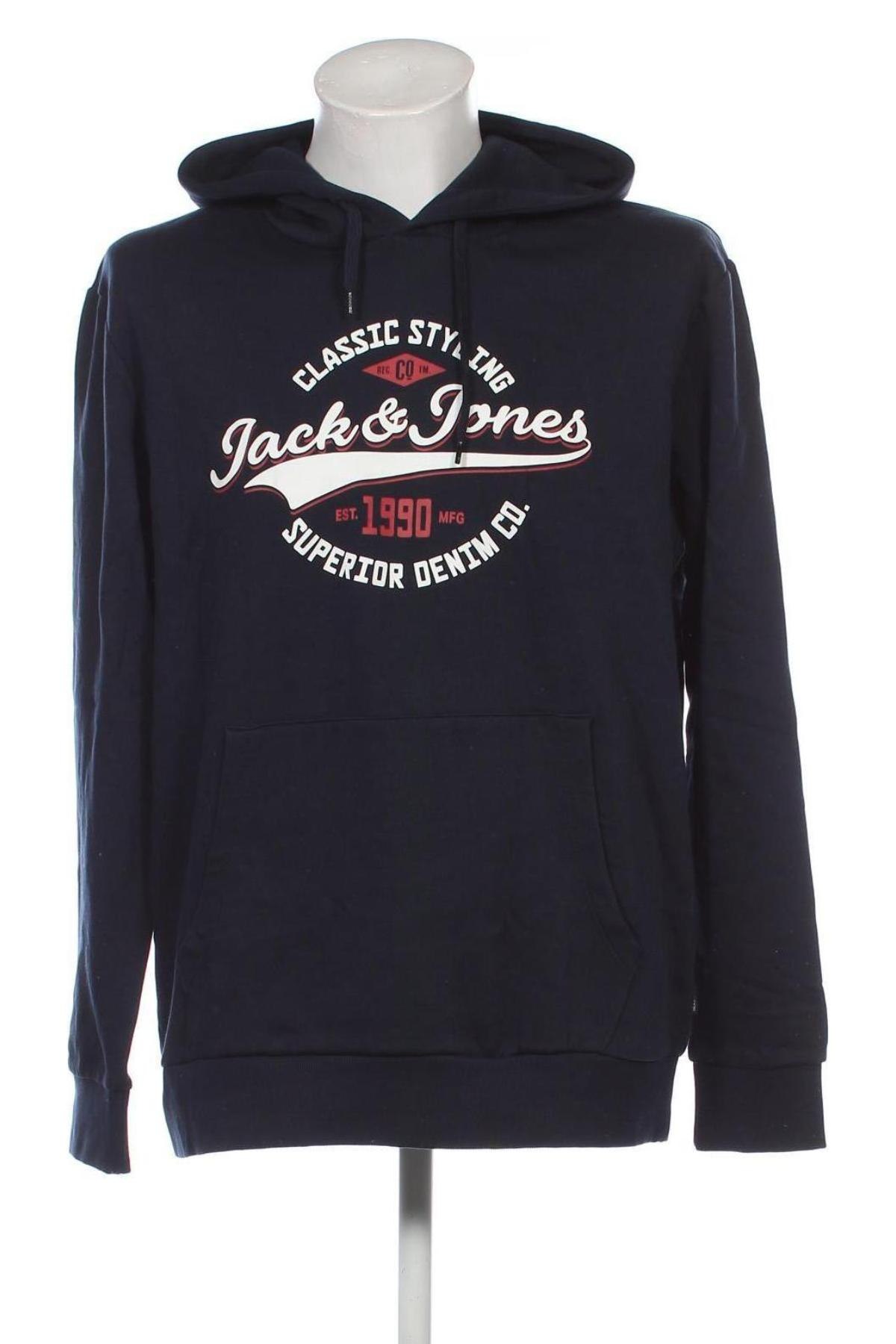 Pánska mikina  Jack & Jones, Veľkosť XXL, Farba Modrá, Cena  19,45 €