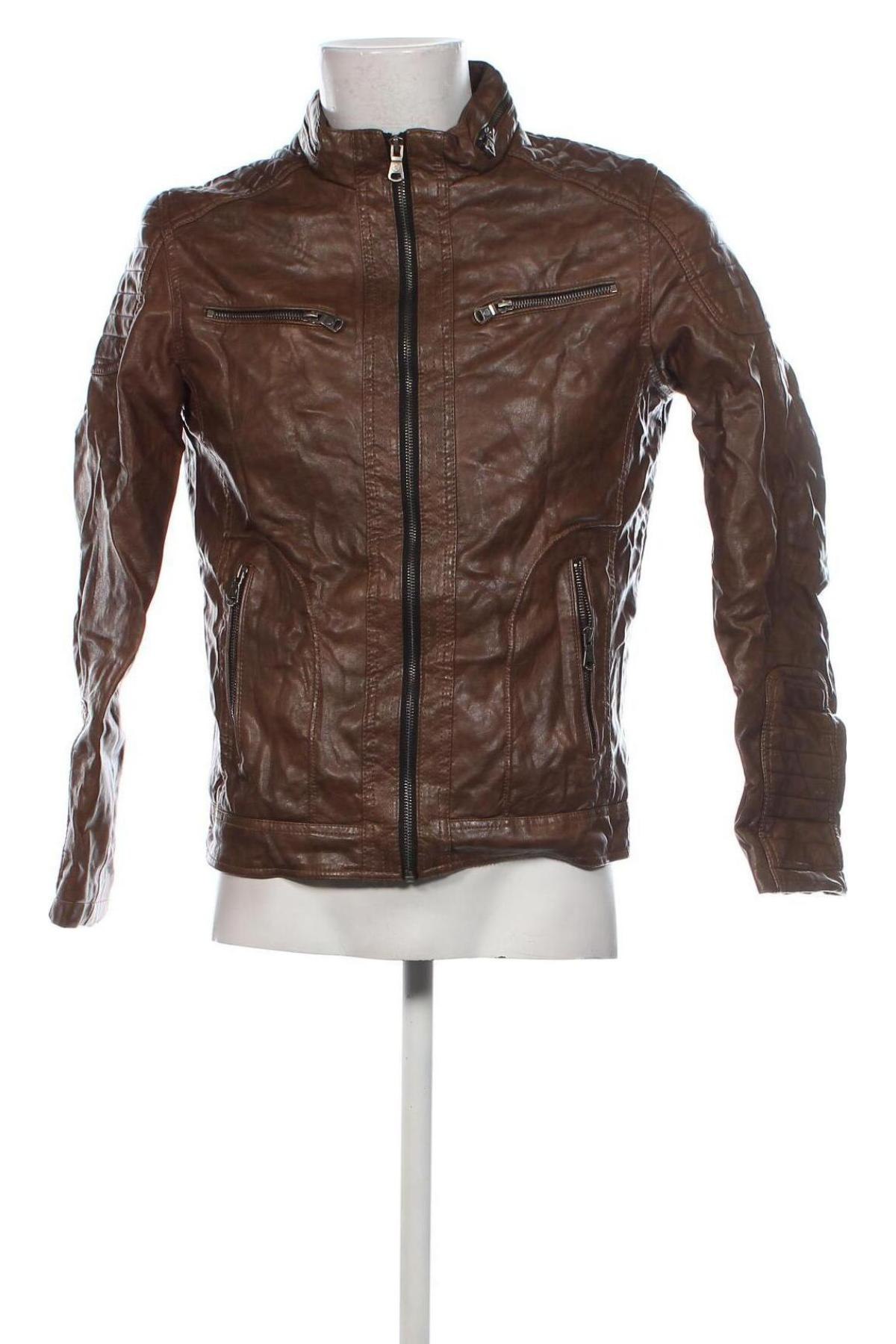 Herren Lederjacke, Größe M, Farbe Braun, Preis 24,49 €