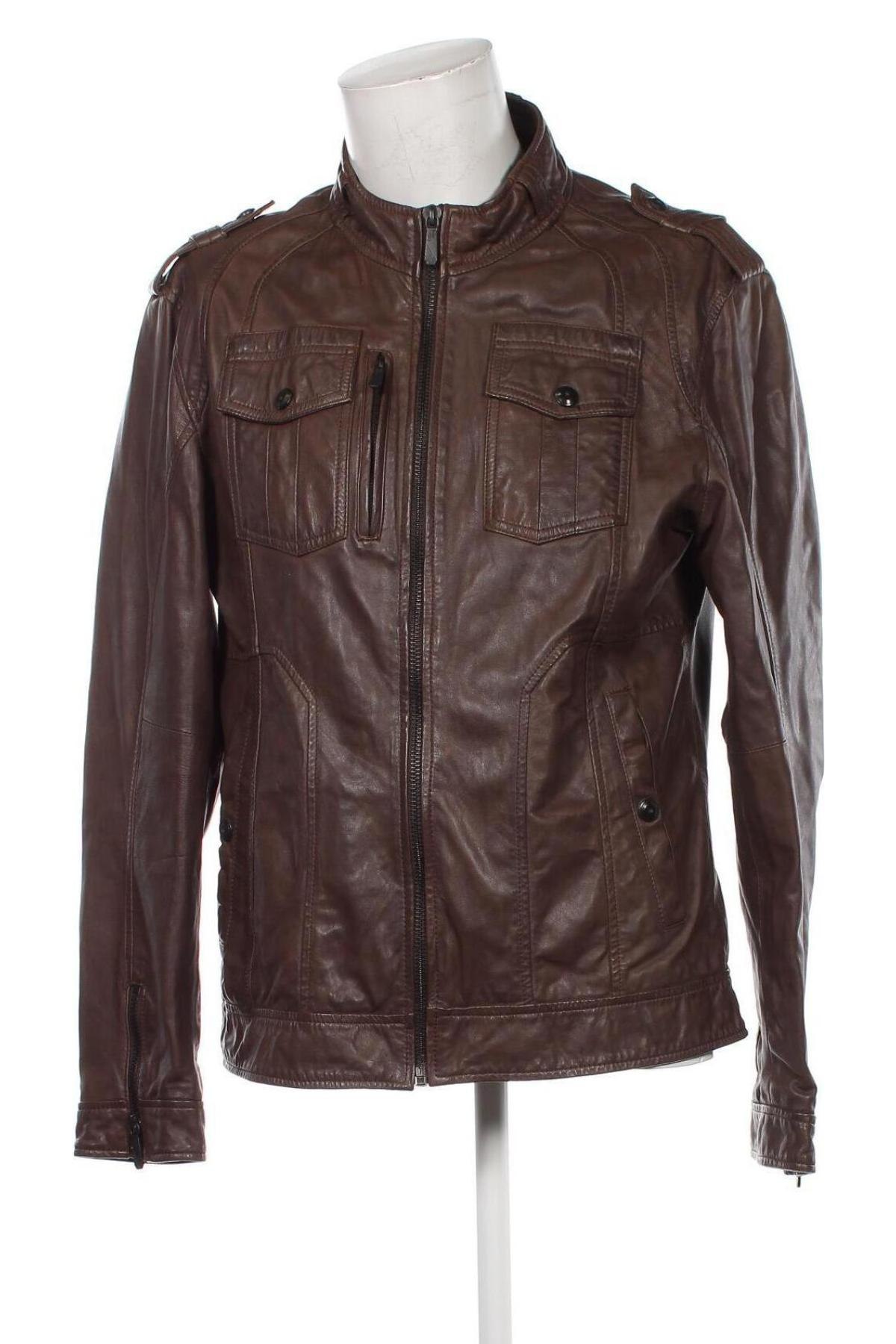 Herren Lederjacke Edc By Esprit, Größe XL, Farbe Braun, Preis 47,99 €