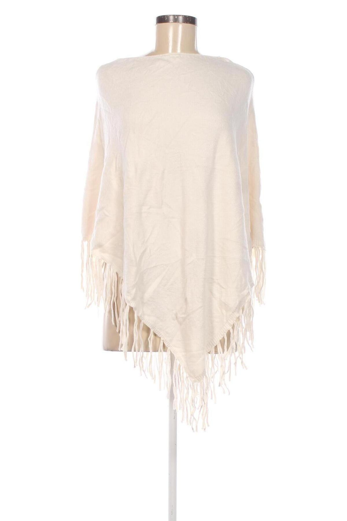 Poncho, Größe L, Farbe Weiß, Preis € 13,99