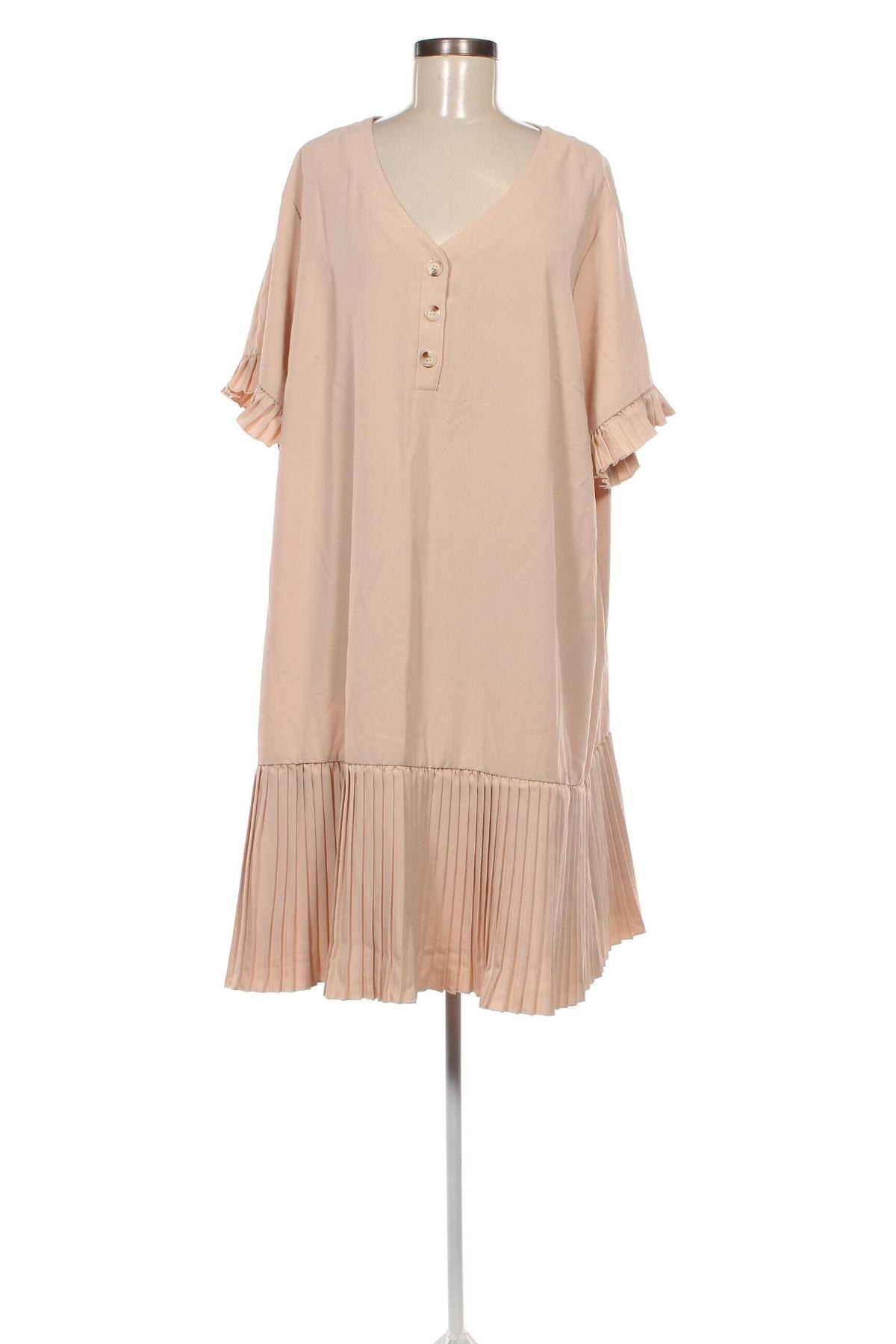 Kleid SHEIN, Größe 5XL, Farbe Beige, Preis 14,83 €