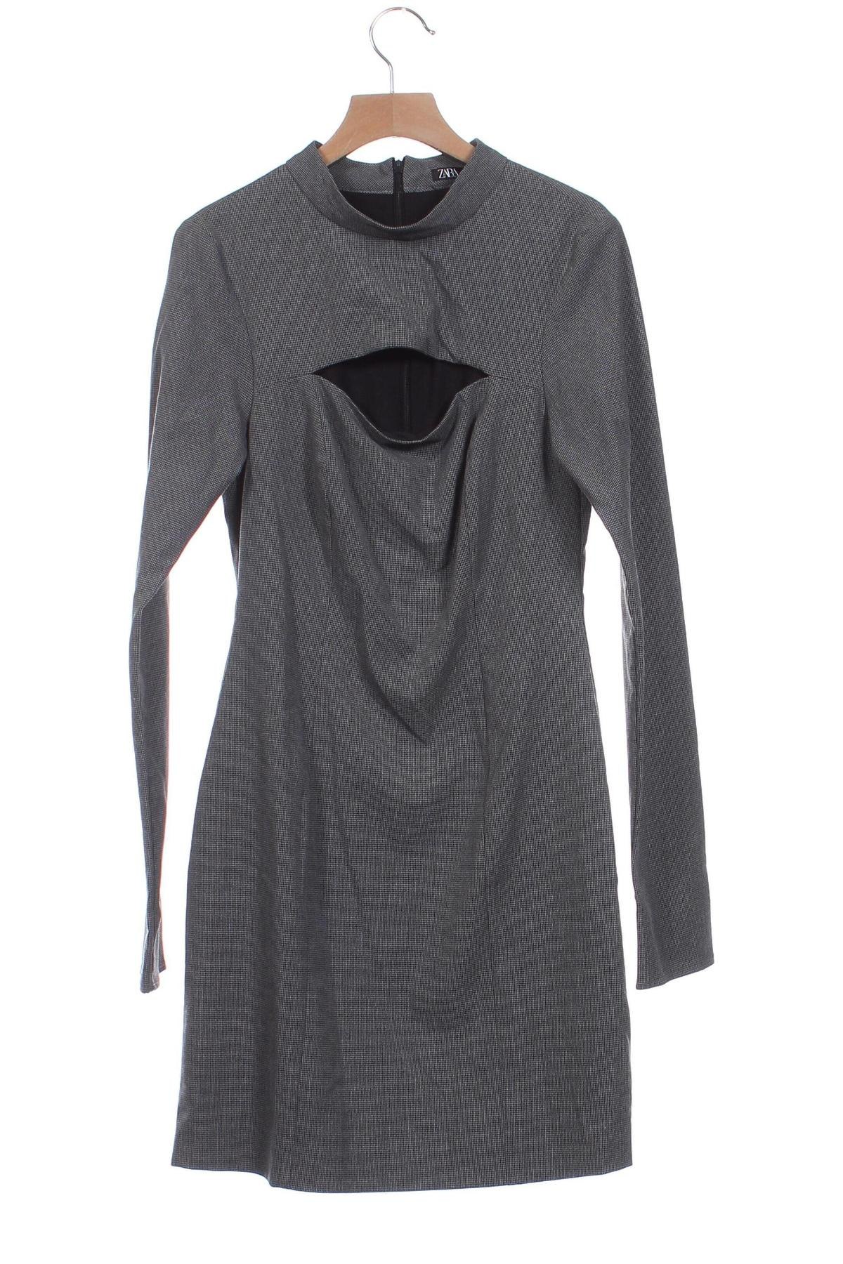 Kleid Zara, Größe XS, Farbe Grau, Preis € 16,38