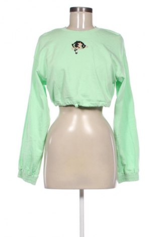 Дамска блуза Bershka, Размер S, Цвят Зелен, Цена 12,99 лв.