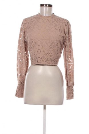 Дамска блуза Bubbleroom, Размер S, Цвят Бежов, Цена 12,99 лв.