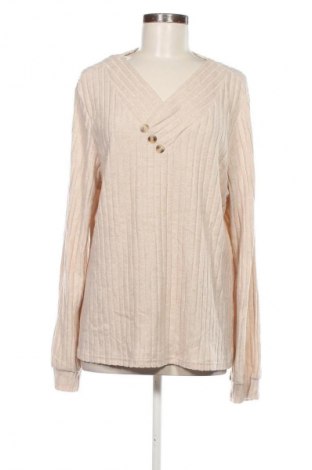 Дамска блуза Unbranded, Размер XXL, Цвят Бежов, Цена 14,99 лв.