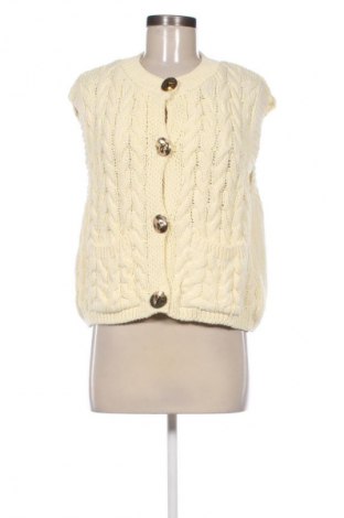 Дамска жилетка Stradivarius, Размер M, Цвят Екрю, Цена 18,99 лв.