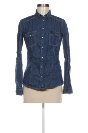 Дамска риза Stradivarius, Размер M, Цвят Син, Цена 25,00 лв.