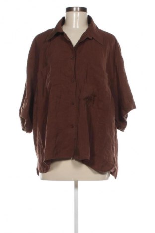 Дамска риза Zara, Размер XXL, Цвят Кафяв, Цена 22,99 лв.