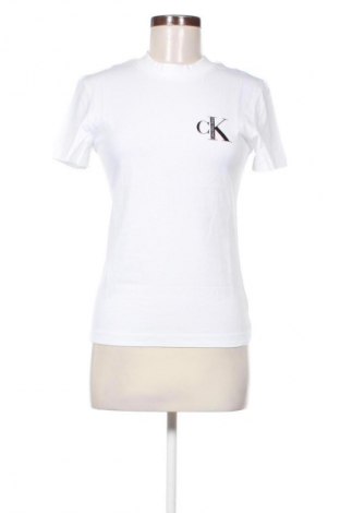 Damski T-shirt Calvin Klein Jeans, Rozmiar XS, Kolor Biały, Cena 166,99 zł