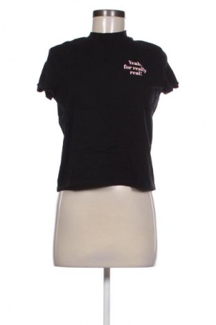 Дамска тениска Cropp, Размер M, Цвят Черен, Цена 17,84 лв.