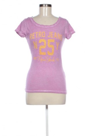 Дамска тениска Retro Jeans, Размер M, Цвят Лилав, Цена 17,60 лв.