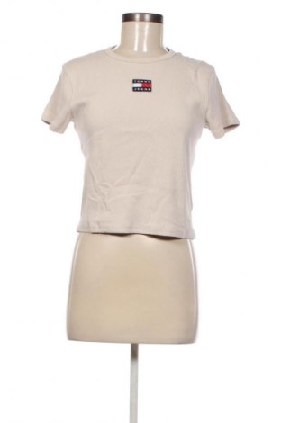 Дамска тениска Tommy Jeans, Размер L, Цвят Бежов, Цена 77,99 лв.