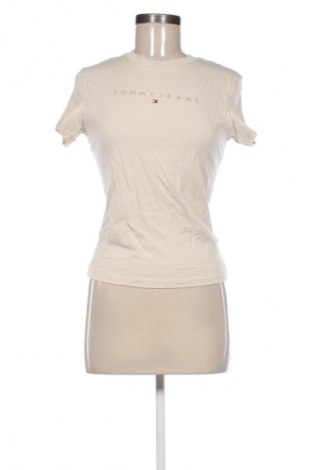 Tricou de femei Tommy Jeans, Mărime M, Culoare Ecru, Preț 107,99 Lei