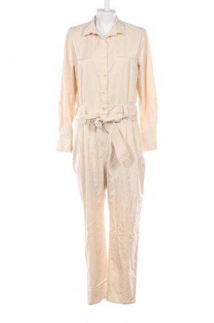 Дамски дълъг гащеризон Zara, Размер L, Цвят Екрю, Цена 41,00 лв.