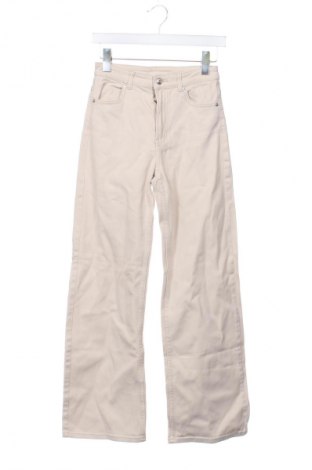 Дамски дънки H&M Divided, Размер XXS, Цвят Бежов, Цена 29,00 лв.