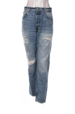 Дамски дънки Zara, Размер XL, Цвят Син, Цена 26,97 лв.