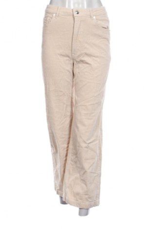 Pantaloni de velvet de femei H&M Divided, Mărime S, Culoare Bej, Preț 65,99 Lei