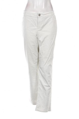 Γυναικείο κοτλέ παντελόνι Yessica, Μέγεθος 3XL, Χρώμα Λευκό, Τιμή 23,02 €