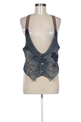 Дамски елек Bershka, Размер L, Цвят Син, Цена 39,00 лв.