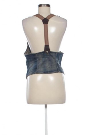 Дамски елек Bershka, Размер L, Цвят Син, Цена 39,00 лв.