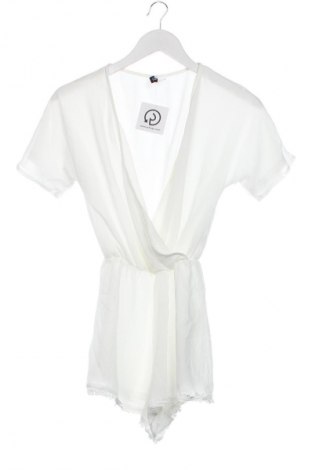 Дамски къс гащеризон H&M Divided, Размер XXS, Цвят Бял, Цена 39,00 лв.