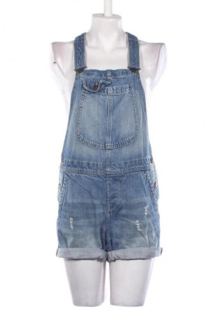 Дамски къс гащеризон H&M L.O.G.G., Размер S, Цвят Син, Цена 39,00 лв.