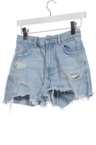 Дамски къс панталон Bershka, Размер XS, Цвят Син, Цена 14,99 лв.