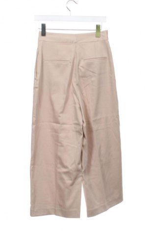 Дамски панталон Zara, Размер XS, Цвят Бежов, Цена 26,98 лв.