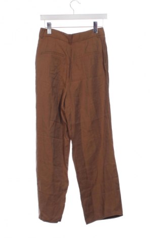 Дамски панталон Zara, Размер XS, Цвят Кафяв, Цена 18,99 лв.