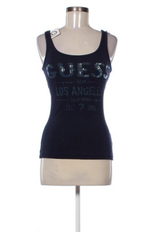 Damska koszulka na ramiączkach Guess, Rozmiar M, Kolor Niebieski, Cena 62,07 zł