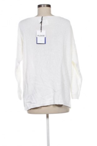 Дамски пуловер Please, Размер L, Цвят Бял, Цена 142,99 лв.