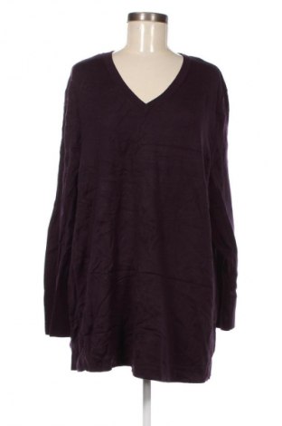 Γυναικείο πουλόβερ Selection By Ulla Popken, Μέγεθος 4XL, Χρώμα Βιολετί, Τιμή 11,99 €