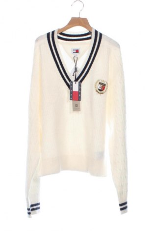 Damski sweter Tommy Jeans, Rozmiar XS, Kolor ecru, Cena 342,99 zł