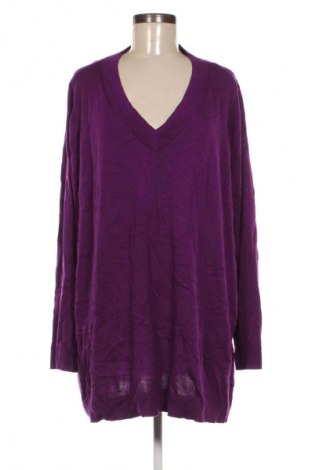 Damski sweter Ulla Popken, Rozmiar 3XL, Kolor Fioletowy, Cena 95,99 zł