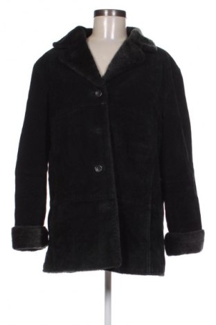 Damski skórzany płaszcz Joy, Rozmiar M, Kolor Czarny, Cena 425,33 zł