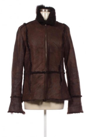Δερμάτινο γυναικείο παλτό Unbranded, Μέγεθος M, Χρώμα Καφέ, Τιμή 144,99 €