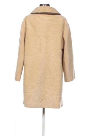 Дамско кожено палто Unbranded, Размер M, Цвят Бежов, Цена 254,99 лв.