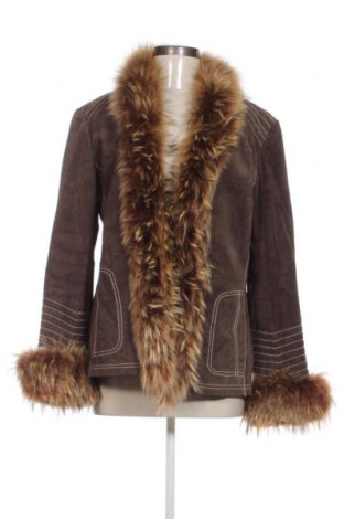 Дамско кожено яке Derhy, Размер L, Цвят Кафяв, Цена 157,00 лв.