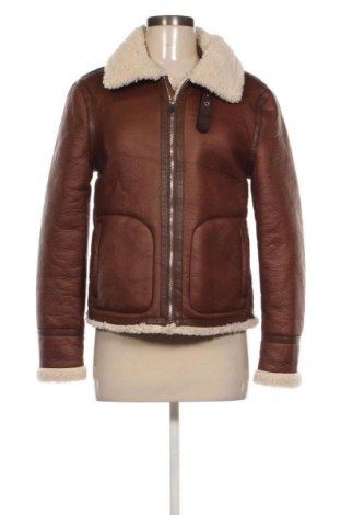 Дамско кожено яке Drole De Copine, Размер S, Цвят Кафяв, Цена 50,99 лв.