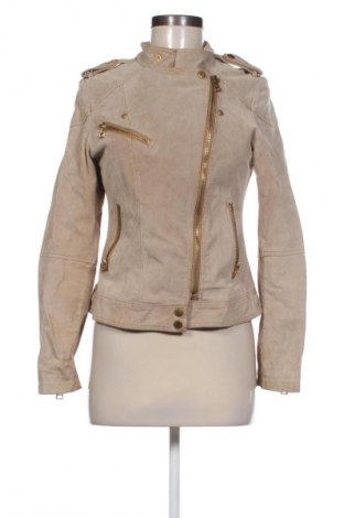 Γυναικείο δερμάτινο μπουφάν Mango, Μέγεθος M, Χρώμα  Μπέζ, Τιμή 19,71 €