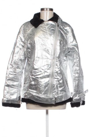 Damen Lederjacke Missguided, Größe M, Farbe Silber, Preis € 35,99