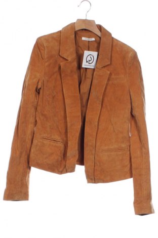 Дамско кожено яке Promod, Размер XS, Цвят Кафяв, Цена 86,99 лв.
