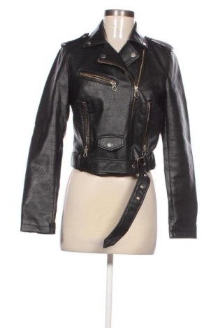 Dámska kožená bunda  Sinsay, Veľkosť M, Farba Čierna, Cena  16,95 €