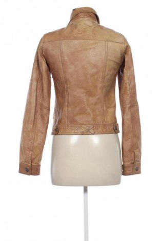 Geacă de piele pentru femei Stradivarius, Mărime S, Culoare Bej, Preț 255,00 Lei