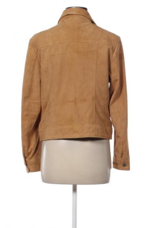 Дамско кожено яке Trussardi Jeans, Размер XL, Цвят Бежов, Цена 246,33 лв.