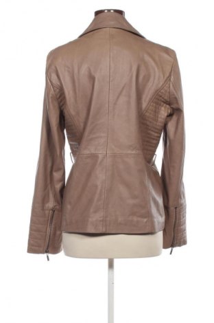 Дамско кожено яке Un Deux Trois, Размер L, Цвят Бежов, Цена 156,94 лв.
