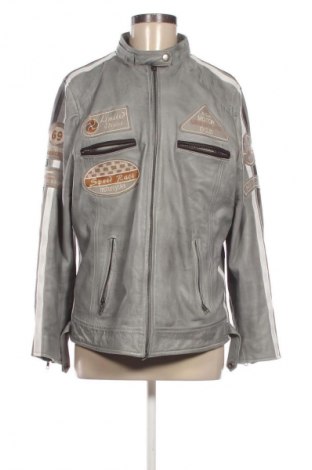 Damen Lederjacke Unbranded, Größe L, Farbe Grau, Preis € 71,99