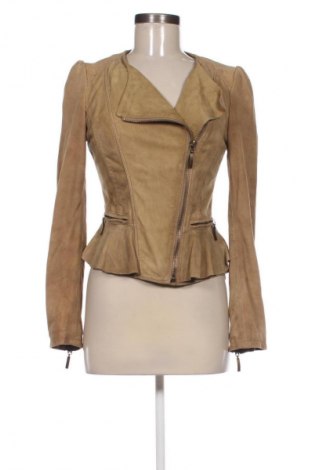 Dámska kožená bunda  Zara, Veľkosť S, Farba Béžová, Cena  112,44 €