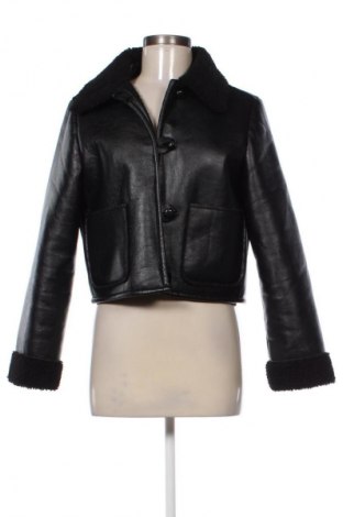 Дамско кожено яке Zara, Размер S, Цвят Черен, Цена 48,99 лв.